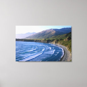 Toile USA, Californie, Big Sur, baie le long de la route