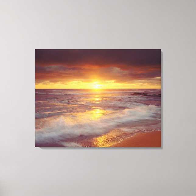 Toile USA, Californie, San Diego. La plage de Sunset Cli (Recto)