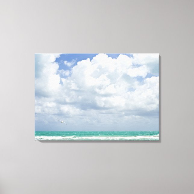 Toile USA, Floride, Miami, Paysage avec mer (Recto)