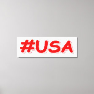 Toile "#USA" Joli design. Commandez dès maintenant 