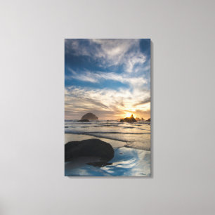Toile USA, Oregon, Bandon Beach. Rock face
