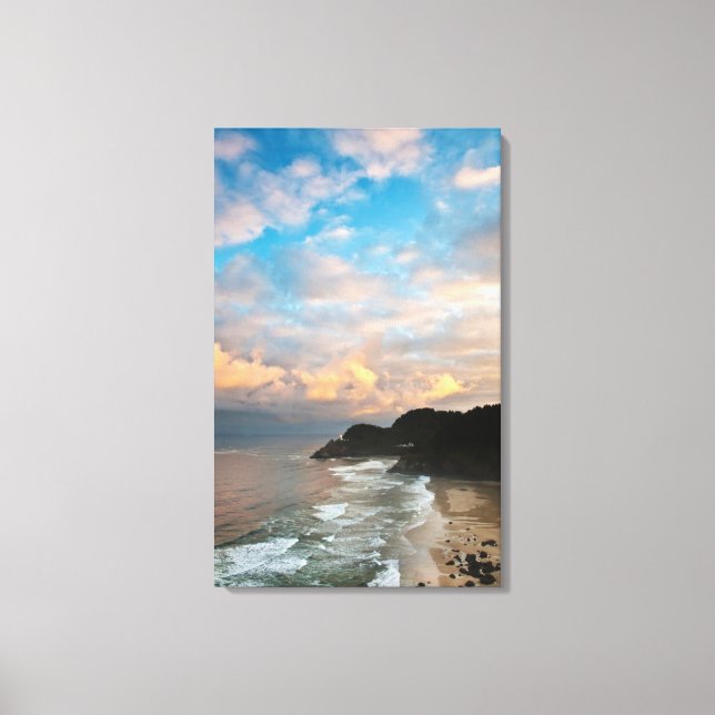 Toile USA, Oregon. Heceta Head Lighthouse le matin (Recto)