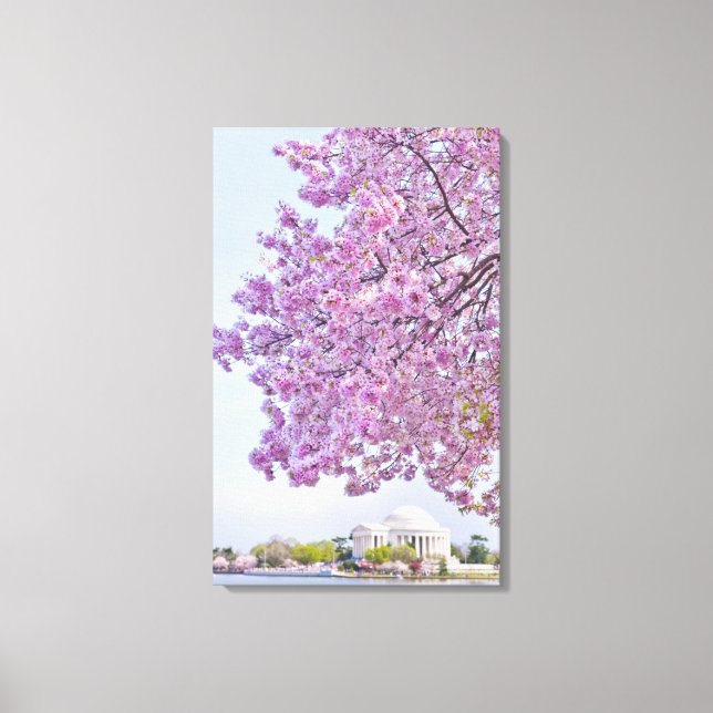 Toile USA, Washington DC, Cherry tree in floraison (Recto)