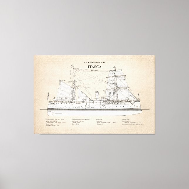 Toile USCG Cutter Itasca - SBD (Recto)