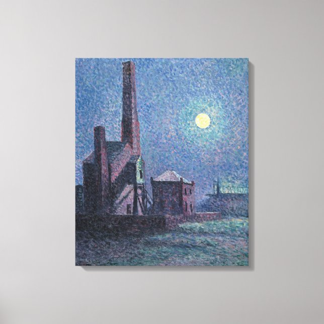 Toile Usine au clair de lune (paysage urbain) (Luce) (Recto)