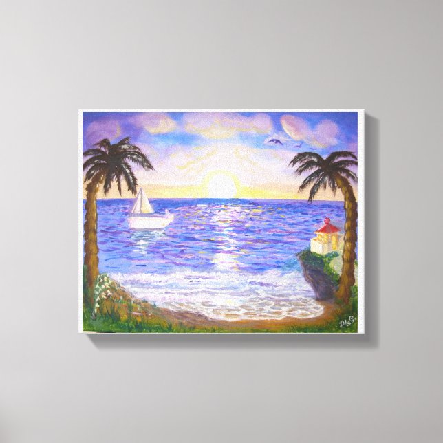 Toile Vacances à la plage (Recto)