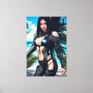 Toile Vacances tropicales Aliens 003