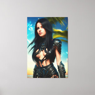 Toile Vacances tropicales Aliens 069