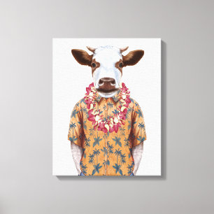Toile Vache à chemise hawaïenne