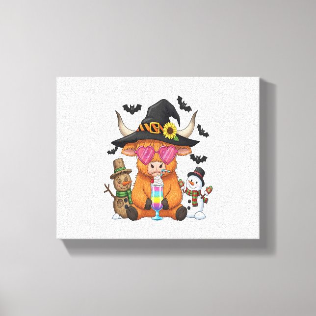 Toile Vache Halloween Highland (2) (Recto)