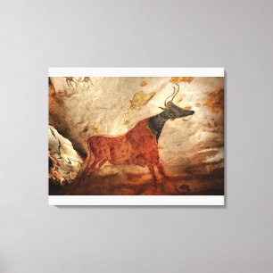 Toile Vache Lascaux à tête noire