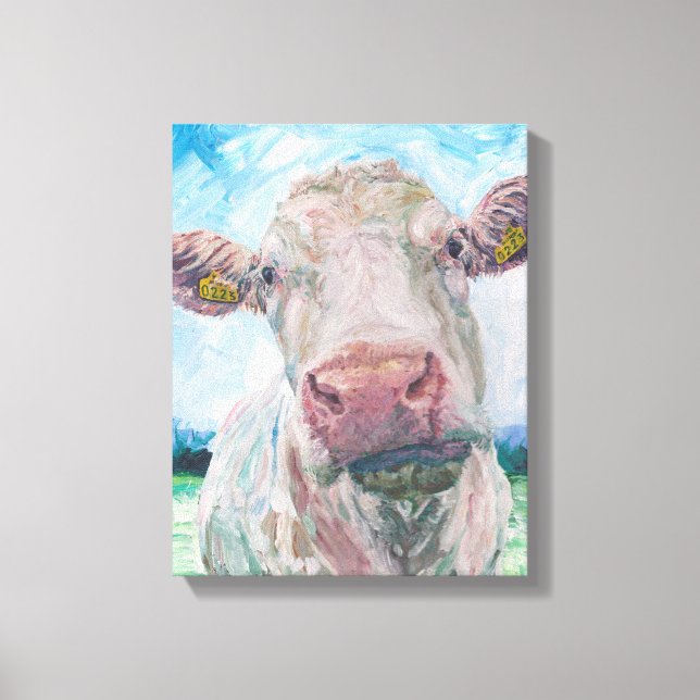 Toile Vache no 04. 0223 Vache de Charolais irlandais (Recto)