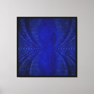 Toile Vague Bleu Abstrait