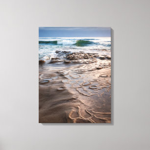Toile Vague se brisant sur la plage, Californie