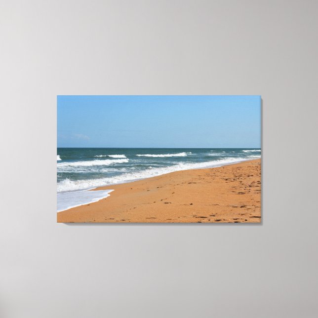 Toile Vagues de plage de crashage Paysage marin (Recto)