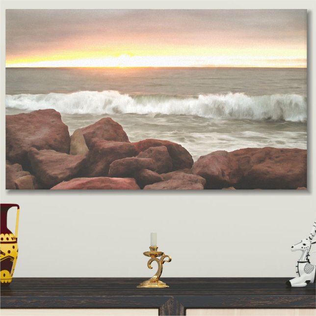 Toile Vagues et boulders 0893 Art (Créateur téléchargé)