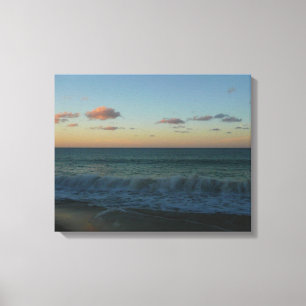 Toile Vagues s'écrasant au paysage de Sunset Beach