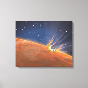 Toile Vaisseau spatial d'entrée dans l'atmosphère de Mar
