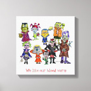 Toile Vampires drôles de bande dessinée
