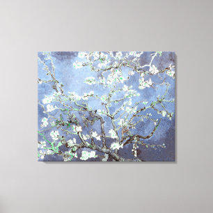 Toile Van Gogh Almond Blossoms en acier bleu