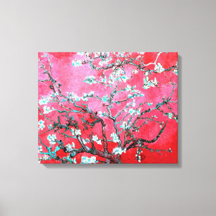 Toile Van Gogh Almond Blossoms Rouge bleu