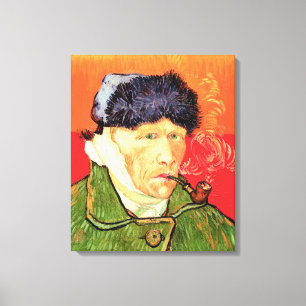 Toile Van Gogh - Autoportrait avec l'oreille bandée & pi