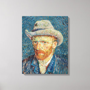 Toile Van Gogh - Autoportrait avec un Casquette gris