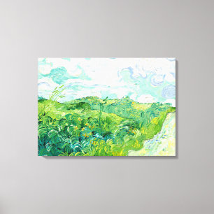 Toile Van Gogh - Champs de blé vert, Auvers