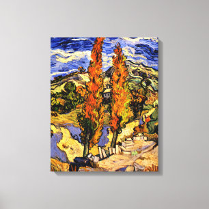 Toile Van Gogh - Deux peupliers sur une colline