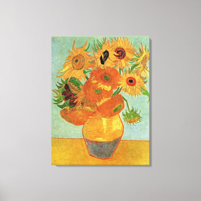 Toile Van Gogh - Douze tournesols (Recto)