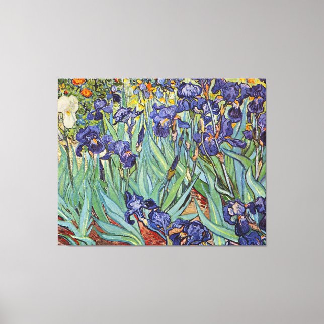 Toile Van Gogh Irises Peinture impressionniste (Recto)