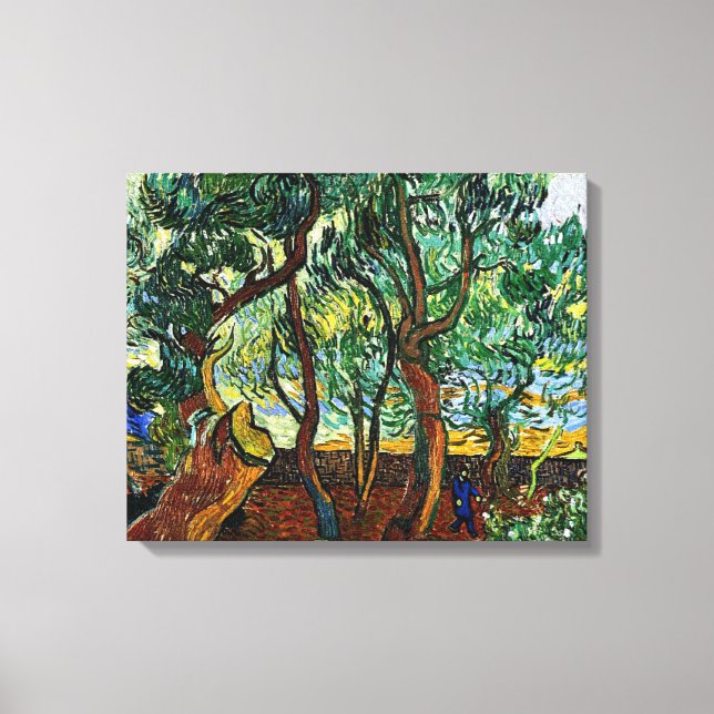 Toile Van Gogh - Le jardin de l'asile (Recto)