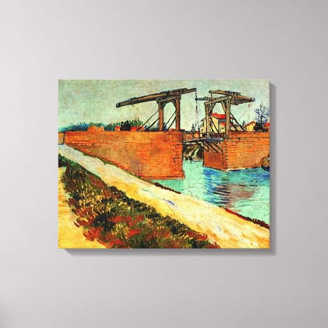 Toile Van Gogh - Le pont Langlois avec route, (Recto)