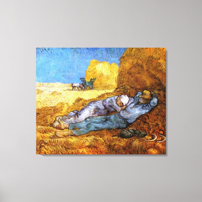 Toile Van Gogh : Le repos de midi du travail (Recto)