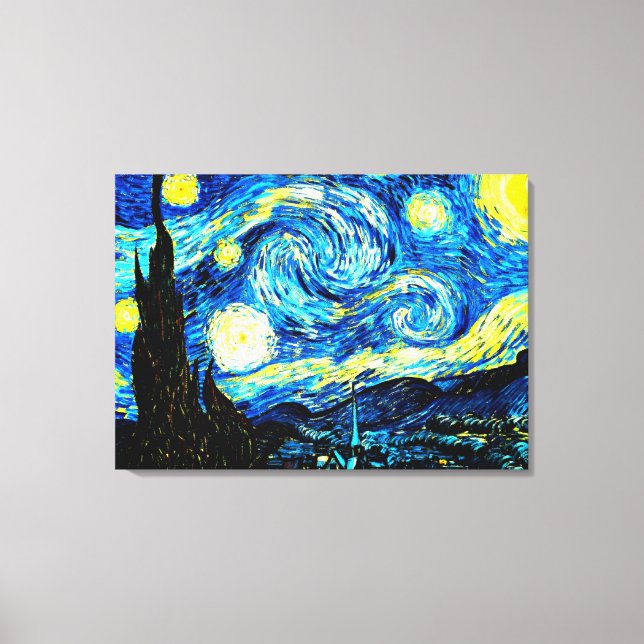 Toile Van Gogh - Nuit étoilée (Recto)