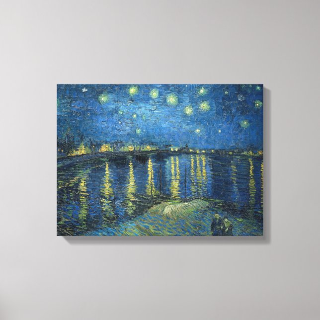 Toile Van Gogh : Nuit étoilée sur le Rhône (Recto)