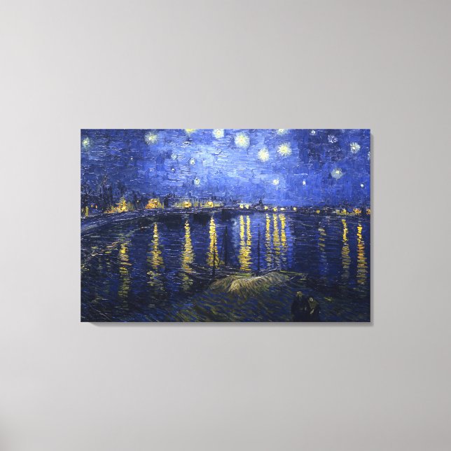 Toile Van Gogh : Nuit étoilée sur le Rhône (Recto)