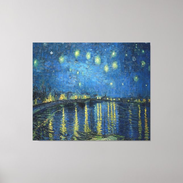Toile Van Gogh Nuit étoilée sur le Rhône (Recto)