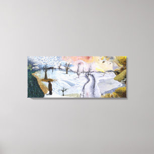 Toile Van Gogh : Paysage hivernal