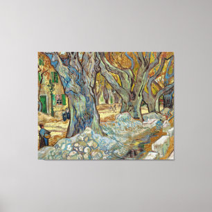 Toile Van Gogh Peinture sur grands platanes