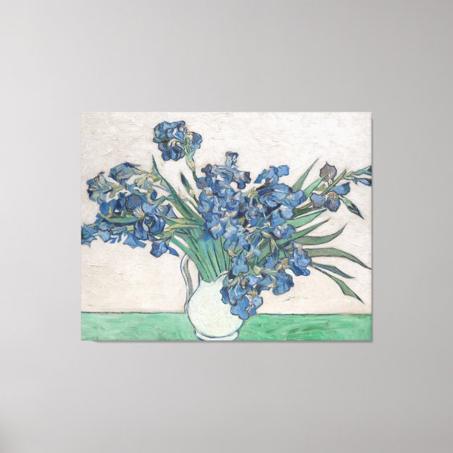 Toile Van Gogh Purple Irises Vase Floral Peinture (Recto)