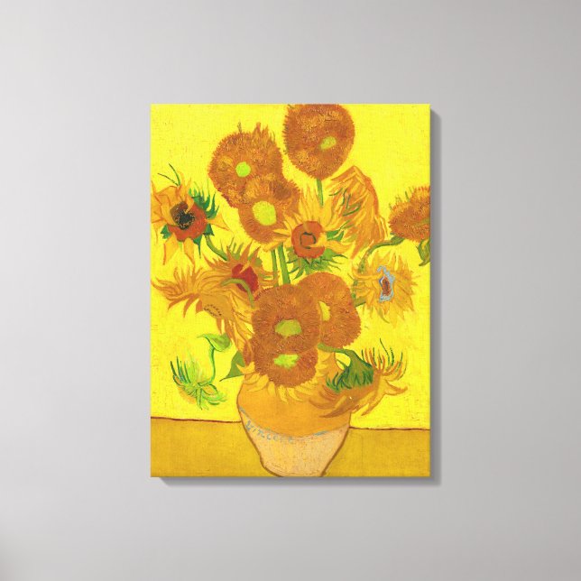 Toile Van Gogh Quinze Tournesols Dans Un Vase Art (Recto)