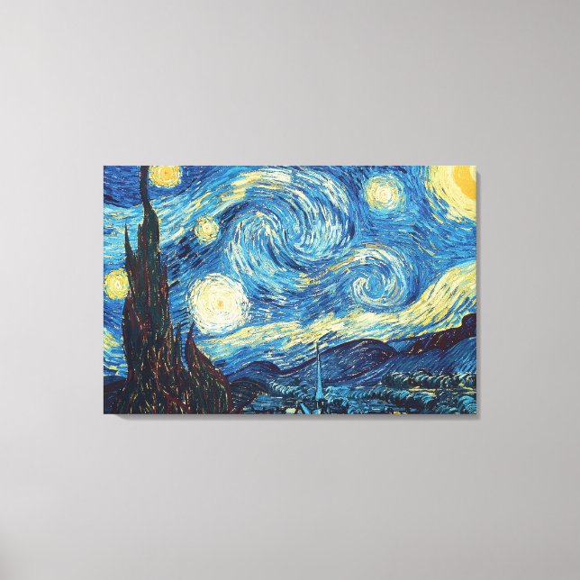 Toile Van Gogh Starry Classic Nuit Impressionnisme Art (Recto)