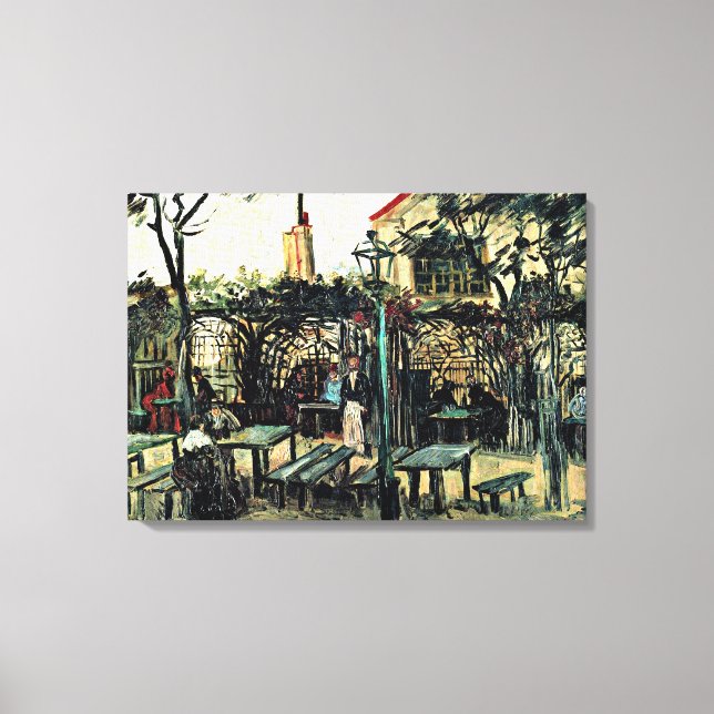 Toile Van Gogh - Terrasse d'un Café sur Montmartre (Recto)