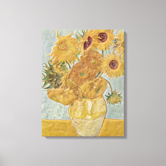 Toile Van Gogh - Vase Douze Tournesols (Recto)