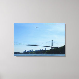 Toile Vancouver Art Print Lions Gate Cityscape Canvas