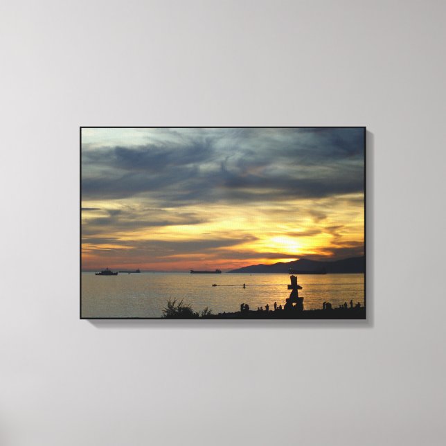 Toile Vancouver Sunset Art Imprimer Canvas de mer Inushu (Recto)