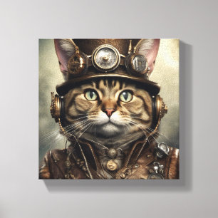 Toile Vapeur Punk Cat Canvas Art