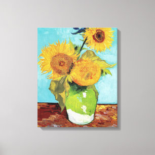 Toile Vase à trois fleurs de Vincent Van Gogh