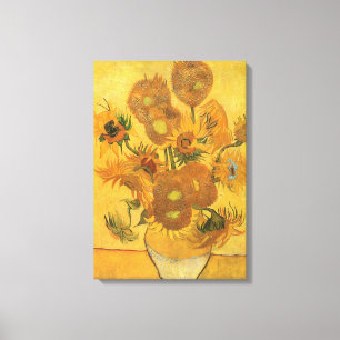 Toile Vase avec 15 tournesols par Vincent van Gogh